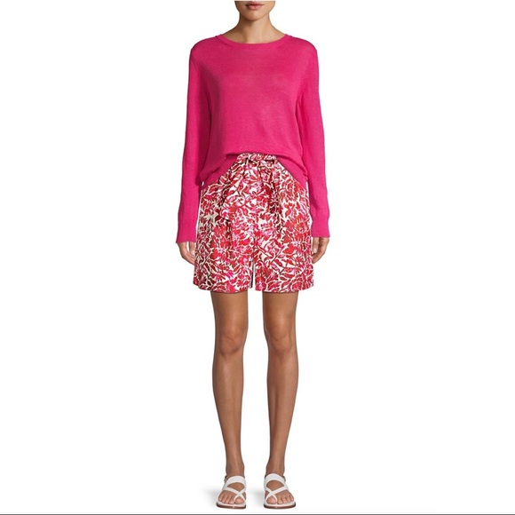 NEW WEEKEND MAX MARA FLORAL PRINT HIGH-WAISTED BERMUDA SHORTS - Picture 10 of 10